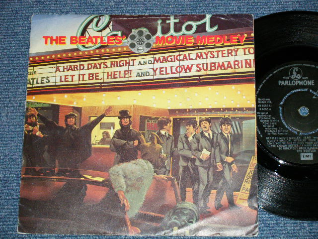 画像1: The BEATLES -  MOVIE MEDLEY : I'M HAPPY JUST TO DANCE WITH YOU   (Ex/Ex+++) / 1982 UK ENGLAND ORIGINAL Used 7" Single With PICTURE SLEEVE 