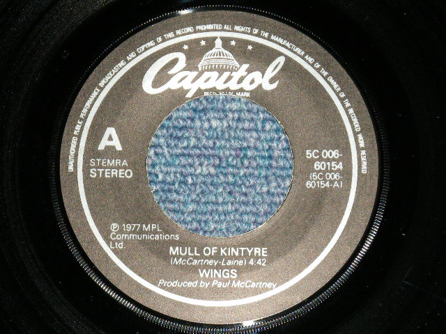 画像: PAUL McCARTNEY ( of The BEATLES)  - MULL OF KINTYRE : GIRLS SCHOOL  (Ex++/MINT-) / 1977 WEST-GERMAN GERMANY ORIGINAL Used 7" Single With PICTURE SLEEVE 