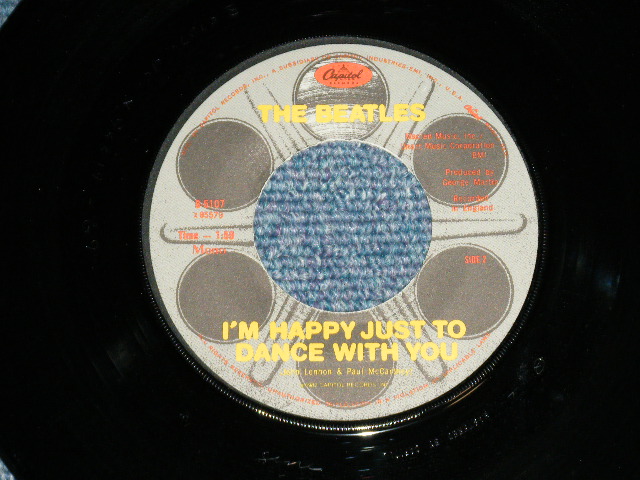 画像: The BEATLES -  MOVIE MEDLEY : I'M HAPPY JUST TO DANCE WITH YOU   (Ex++/Ex+++) / 1982 US AMERICA  ORIGINAL Used 7" Single With PICTURE SLEEVE 