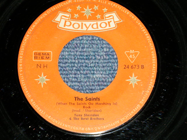 画像: TONY SHERIDAN & THE BEAT BROTHERS (The BEATLES) - MY BONNIE(German Intro Version) : THE SAINT (Ex/Ex : WOL,TEAROL,TEAROC,TAPE ONTOP )  / 1962 WEST-GERMAN GERMANY ORIGINAL Used 7" SINGLE  With PS