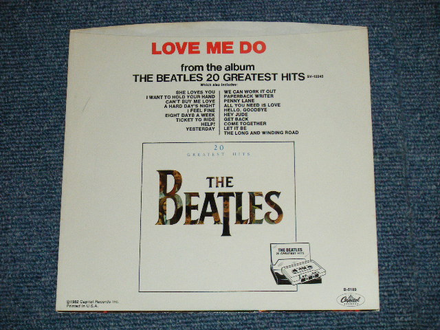 画像: The BEATLES - LOVE ME DO : P.S.I LOVE YOU  (Ex++/Ex+++ / 1982 US AMERICA  REISSUE  Used 7" Single With PICTURE SLEEVE 