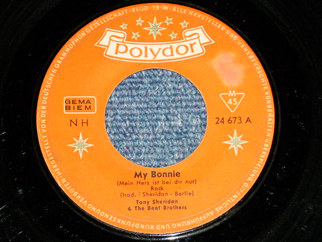 画像: TONY SHERIDAN & THE BEAT BROTHERS (The BEATLES) - MY BONNIE(German Intro Version) : THE SAINT (Ex/Ex : WOL,TEAROL,TEAROC,TAPE ONTOP )  / 1962 WEST-GERMAN GERMANY ORIGINAL Used 7" SINGLE  With PS