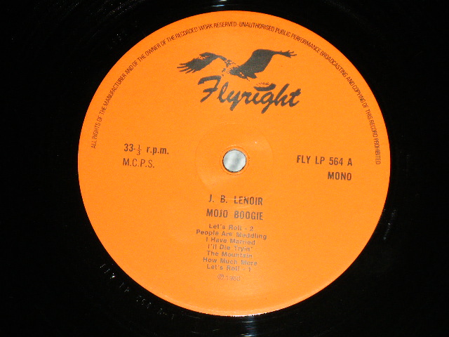 画像: J.B. LENOIR - MOJO BOOGIE ( MINT-/MINT- ) / 1980 US AMERICA ORIGINAL Used LP