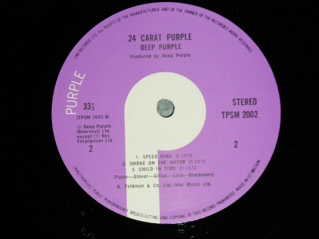 画像: DEEP PURPLE - 245 CARATY   ( Matrix # A:A-1/B) B-1 ) (Ex+++/MINT-)  / 1975 UK ORIGINAL "1st Press"  Used LP