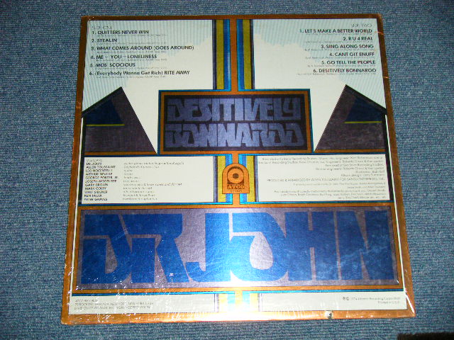 画像: DR. JOHN - DESTIVELY BONNAROO ( Matrix #A) ST-C-743051-A  PR /B) ST-C-743052-A  PR )  ( Ex+++/MINT : STAPPLE Hole  ) /  1974 US AMERICA ORIGINAL  1st Press "YELLOW Label with 75 ROCKFELLER" Used LP