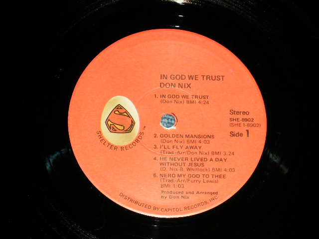 DON NIX - IN GOD WE TRUST (Ex++/MINT- :EDSP ) / 1971 US AMERICA ORIGINAL  1st press 