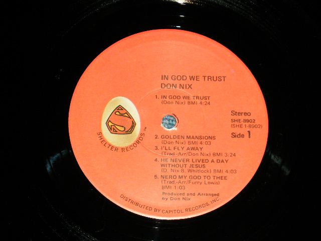 画像: DON NIX - IN GOD WE TRUST (Ex++/MINT- :EDSP ) / 1971 US AMERICA  ORIGINAL 1st press "DIST BY CAPITOL" Label Used LP