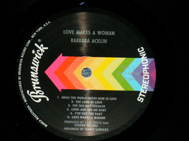 画像: BARBARA ACKLIN - LOVE MAKES A WOMAN  ( Ex++/Ex+++: BB) / 1968  US AMERICA ORIGINAL Used  LP