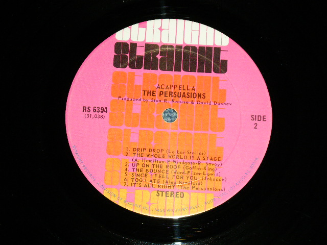 画像: The PERSUASIONS - ACAPPELLA (Ex++/Ex+++)  / 1970 US AMERICA ORIGINAL Used LP 