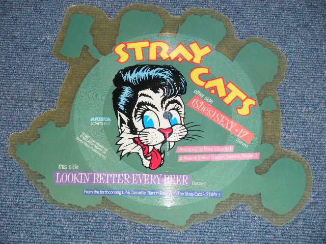 画像: STRAY CATS - SHE'S SEXY + 17 : SHAPED PICTURE DISC  ( -/MINT- ) / 1983 UK ENGLAND ORIGINAL Used 7" Single  
