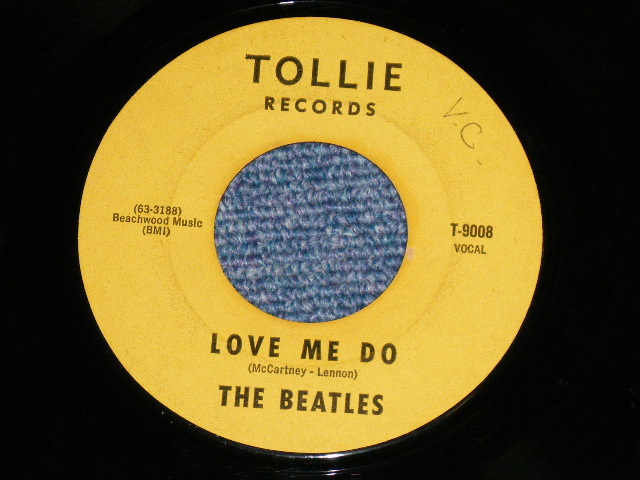 画像1: The BEATLES - LOVE ME DO / P.S. I LOVE YOU  (Matrix # A) 45-63-3188   △52252 /B) 45-63-3189   △52252 -x   FAT SOUND VERSION)  (Ex+＋/Ex++ ) / 1964  US AMERICA  ORIGINAL "YELLOW with Black Print Label" Used 7" Single 