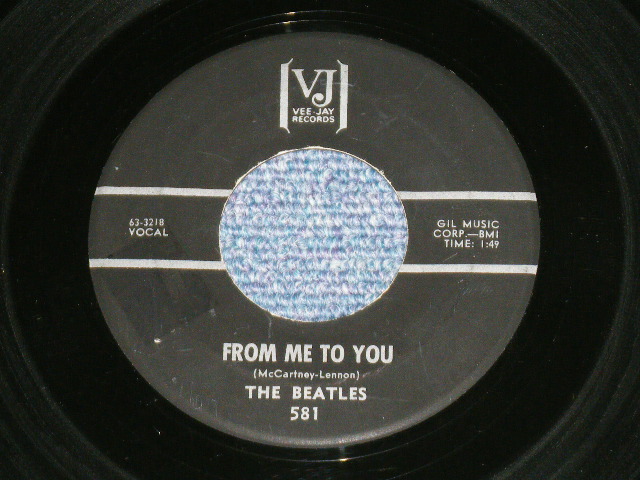 画像: BEATLES - PLEASE PLEASE ME : FROM ME TO YOU ( 2nd Press Coupling) ) (Ex+++/Ex+++ STOL) /1964 US AMERICA ORIGINAL  "Black With Two HORIZON Lines Label With SILVER Print  With "BRACKET" Logo on Top" Used 7" inch SINGL