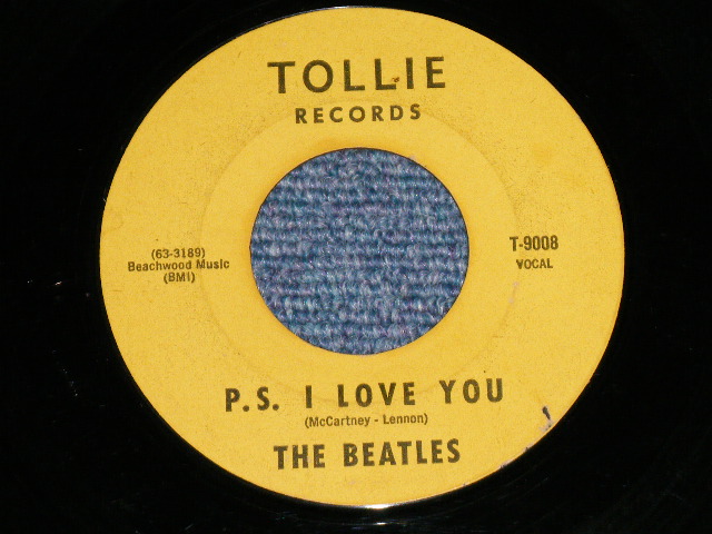 画像: The BEATLES - LOVE ME DO / P.S. I LOVE YOU  (Matrix # A) 45-63-3188   △52252 /B) 45-63-3189   △52252 -x   FAT SOUND VERSION)  (Ex+＋/Ex++ ) / 1964  US AMERICA  ORIGINAL "YELLOW with Black Print Label" Used 7" Single 