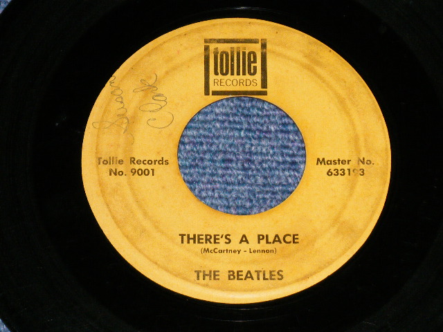 画像: The BEATLES - THERE'S A PLACE / TWIST AND SHOUT(Matrix # A) 63-3193 △51071/B) 63-3194  △51071-x )  (VG+++/VG+++ : WOL, WEAR ) / 1964  US AMERICA  ORIGINAL "YELLOW with Black Print Label" Used 7" Single 