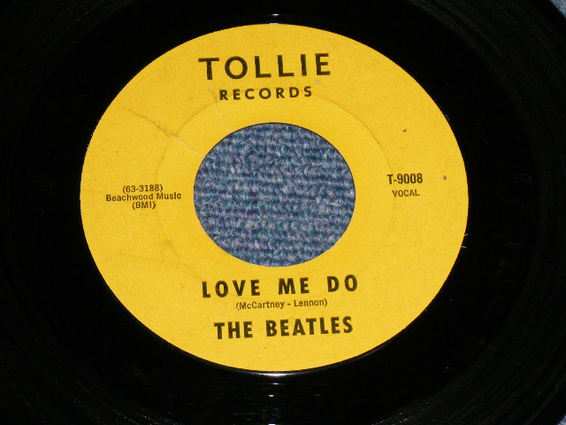 画像1: The BEATLES - LOVE ME DO / P.S. I LOVE YOU  (Matrix #  A) 63-3188   △51068  B) 63-3189   △51068  -x   SOLID SOUND VERSION)  (Ex++ Looks:Ex+ / Ex++ Looks:Ex+  ) / 1964  US AMERICA  ORIGINAL "YELLOW with Black Print Label" Used 7" Single 