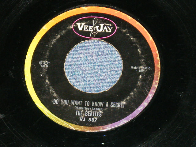 画像1: BEATLES - DO YOU WANT TO KNOW A SECRET / THANK YOU GIRL   (Ex+ Looks:Ex/Ex+ Looks:Ex) /1964 US AMERICA ORIGINAL"Black With RAINBOW Label With SILVER Print  With "OVAL" Logo on Top Used 7" inch SINGLE