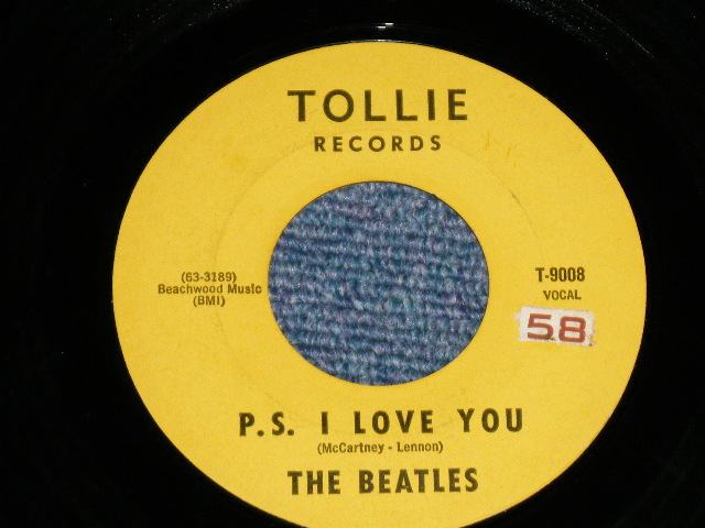 画像: The BEATLES - LOVE ME DO / P.S. I LOVE YOU  (Matrix # A) 63-3188   △52252  B) 63-3189   △52252 -x  CLEAN & FAT SOUND VERSION)  (Ex+++/MINT- : STOL ) / 1964  US AMERICA  ORIGINAL "YELLOW with Black Print Label" Used 7" Single 