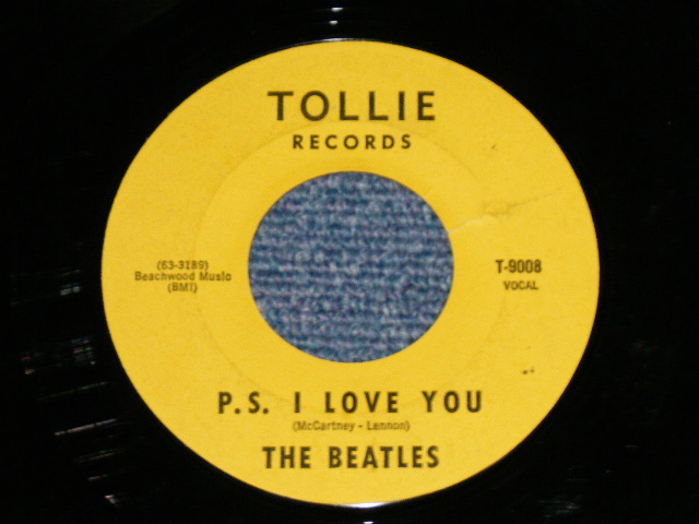 画像: The BEATLES - LOVE ME DO / P.S. I LOVE YOU  (Matrix #  A) 63-3188   △51068  B) 63-3189   △51068  -x   SOLID SOUND VERSION)  (Ex++ Looks:Ex+ / Ex++ Looks:Ex+  ) / 1964  US AMERICA  ORIGINAL "YELLOW with Black Print Label" Used 7" Single 