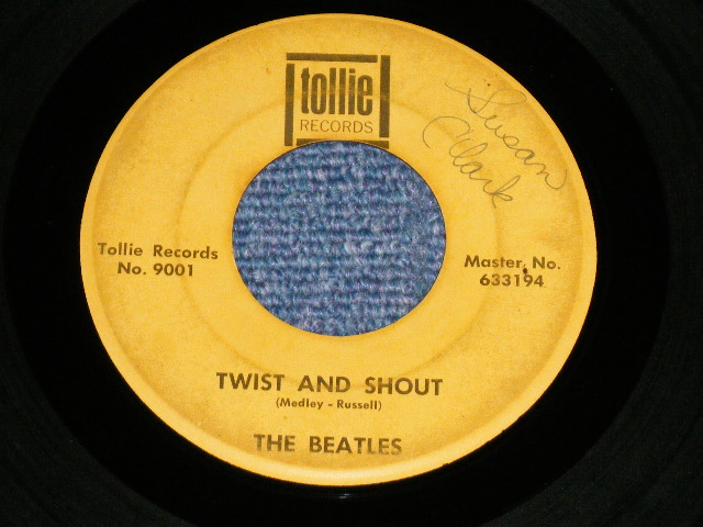 画像1: The BEATLES - THERE'S A PLACE / TWIST AND SHOUT(Matrix # A) 63-3193 △51071/B) 63-3194  △51071-x )  (VG+++/VG+++ : WOL, WEAR ) / 1964  US AMERICA  ORIGINAL "YELLOW with Black Print Label" Used 7" Single 