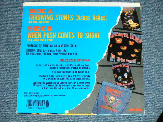 画像: GRATEFUL DEAD - THROWING STONES  ( Ex+++/MINT-）/ 1987 US AMERICA ORIGINAL "PROMO Only Same Flip"  Used   7" 45 rpm Single with PICTURE SLEEVE 