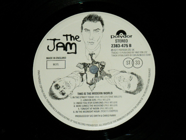 画像: THE JAM - THIS IS THE MODERN WORLD (Matrix # A//1 / B//1) ( Ex/Ex++) / 1977  UK ENGLAND ORIGINAL Used LP With ORIGINAL INNER SLEEVE 