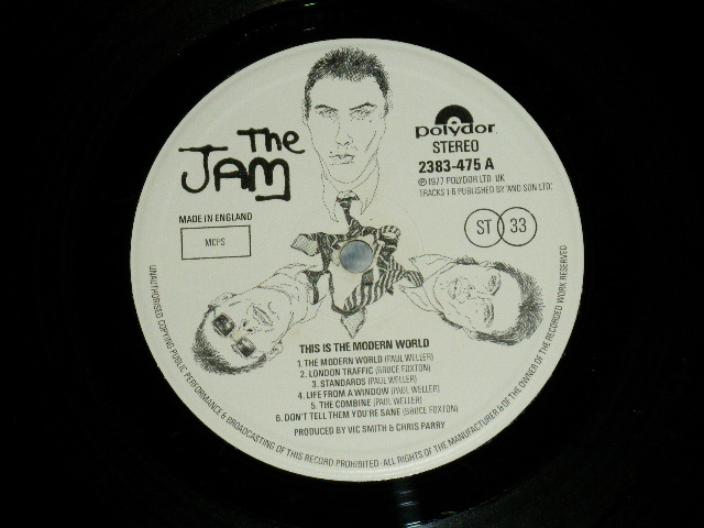 画像: THE JAM - THIS IS THE MODERN WORLD (Matrix # A//1 / B//1) ( Ex/Ex++) / 1977  UK ENGLAND ORIGINAL Used LP With ORIGINAL INNER SLEEVE 