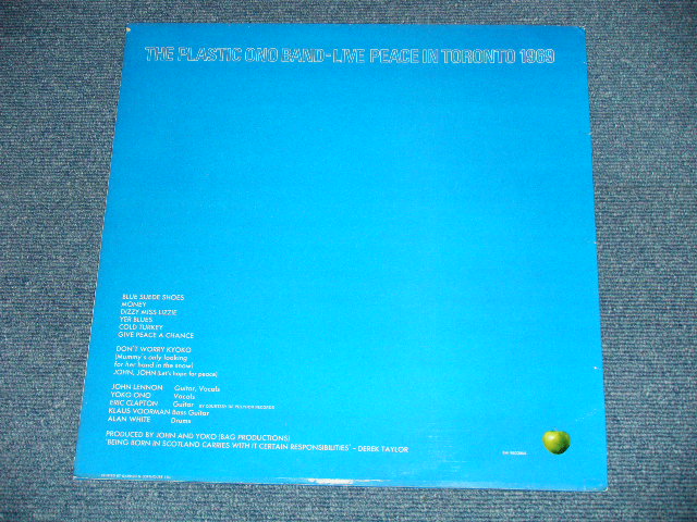 画像: PLASTIC ONO BAND JOHN LENNON of THE BEATLES -LIVE PEACE IN TORONTO 1969 ( Matrix # A-3 / B-2  ) (Ex++/MINT-+)   / 1974 Version THIN Vinyl  UK ENGLAND ORIGINAL Used LP