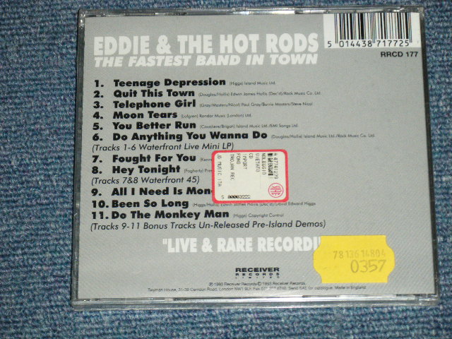 画像: EDDIE & The HOT RODS - LIVE & RARE  (SEALED) / 1992 UK ENGLAND ORIGINAL "Brand New SEALED" CD 