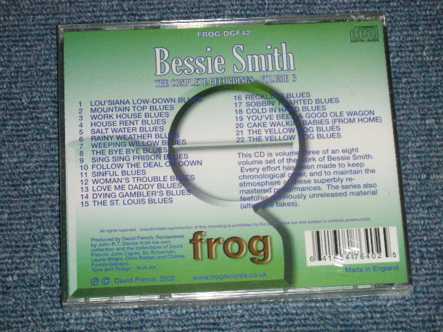 画像: BESSIE SMITH  - THE COMPLETE RECORDINGS Volume 3 (SEALED)   /  2001 UK ENGLAND "BRAND NEW SEALED" CD