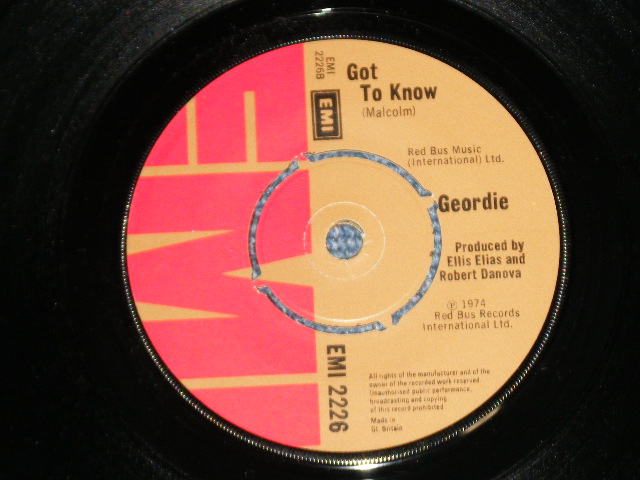 画像: GEORDIE - RIDE ON BABY : GET TO KNOW  (MINT-/MINT- )  / 1974 UK ENGLAND ORIGINAL Used 7" Single 