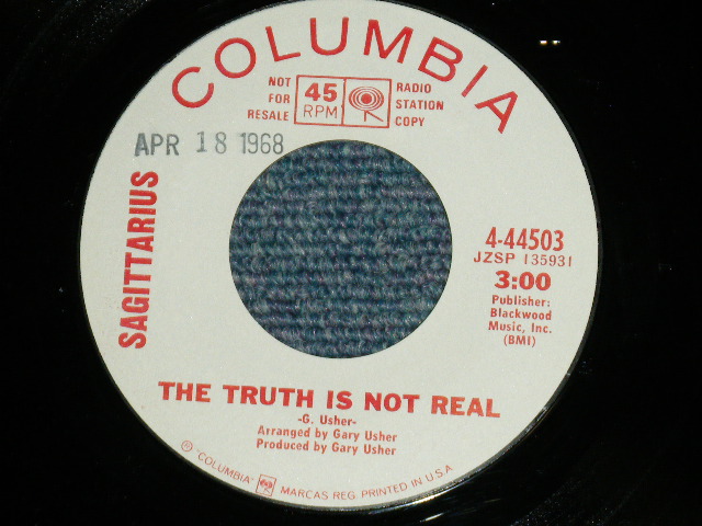 画像: SAGITTARIUS ( GARY USHER & CURT BOETTCHER )  - YOU KNOW I'VE FOUND A WAY : THE TRUTH IS NOT REAL (MINT-/MINT-) / 1968 US AMERICA ORIGINAL "WHITE LABEL PROMO" Used 7" Single 