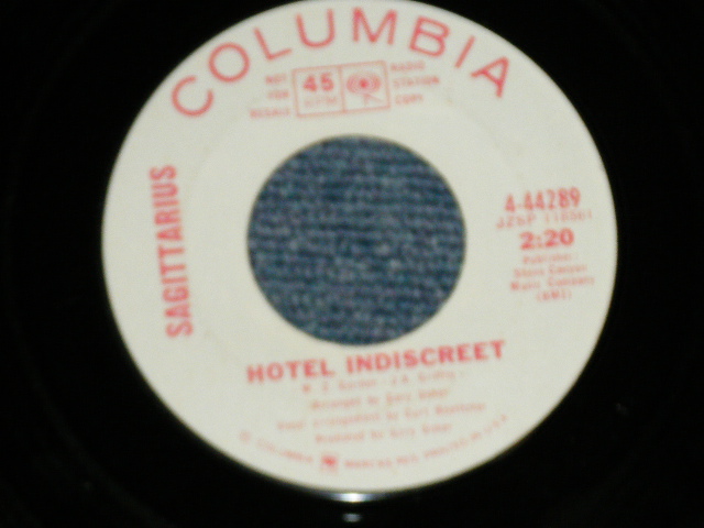 画像: SAGITTARIUS ( GARY USHER  Works)  - ANOTHER HOTEL (PROMO ONLY Same Flip) (Ex+++/Ex+++) / 1968 US AMERICA ORIGINAL "PROMO ONLY" Used 7" Single 