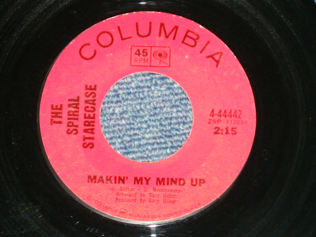 画像1: The SPIRAL STARECASE (GARY USHER Works)  - MAKIN' MY MIND UP : BABY WHAT  I  MEAN (MINT-/MINT-)  / 1968 US AMERICA ORIGINAL Used 7" Single 