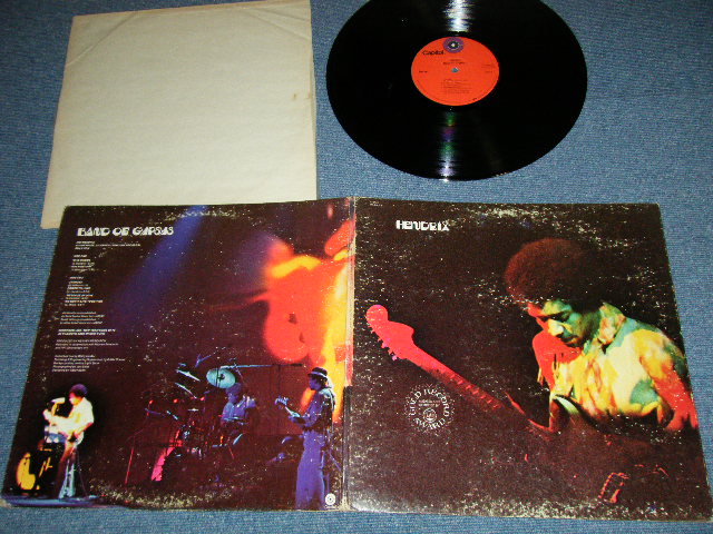 画像1: JIMI HENDRIX - BAND OF GYPSYS (Matrix #  A)STAO-1-472-Z-10 /B)STAO-2-472-B 28#4  "STERLING RL"  credit by TYPING )   (Ex-/Ex++ Looks:Ex+++) / 1971-72 Version US AMERICA 2nd Press "RED Label"  Used LP