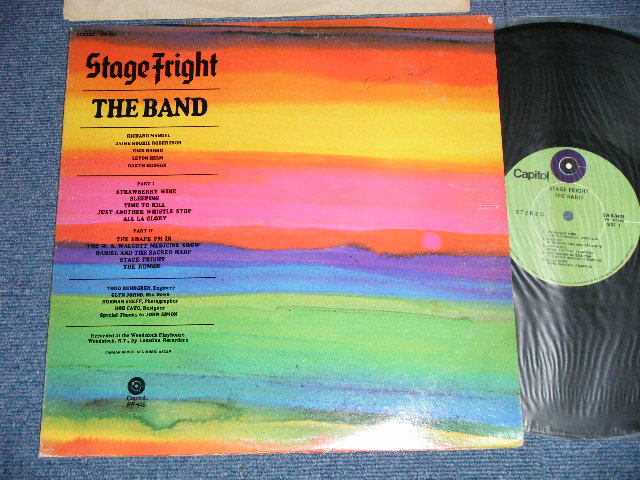 画像1: THE BAND - STAGE FRIGHT( Matrix # A)SW-1-80425/ B) SW-2-80425)( Ex+++/MINT- / 1970? US AMERICA ORIGINAL "CAPITOL RECORD CLUB Release" "GREEN with Purple Color 'C' on TOP LABEL" Used LP  WOL) 