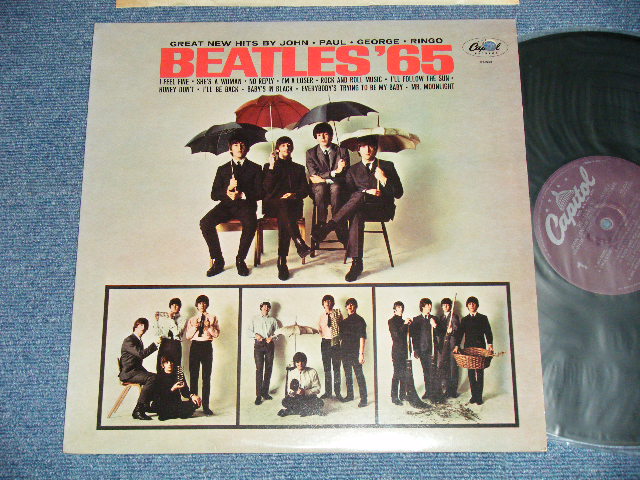 画像1: The BEATLES - BEATLES '65( Matrix # A)ST-1-2228 G23 /B) ST-2-2228-H-23)  (MINT-/MINT-) / 1978 Version US AMERICA REISSUE "PROMO BB HOLE"  "PURPLE Label with LARGE CAPITOL Logo on TOP"  Used LP 