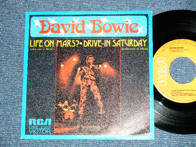 画像1: DAVID BOWIE - LIFE ON MARS? : DRIVE-IN SATURDAY(MISS CREDIT onLABEL)   (Ex+++/MINT-) /  1973 SPAIN  ORIGINAL Used 7"SINGLE with PICTURE SLEEVE