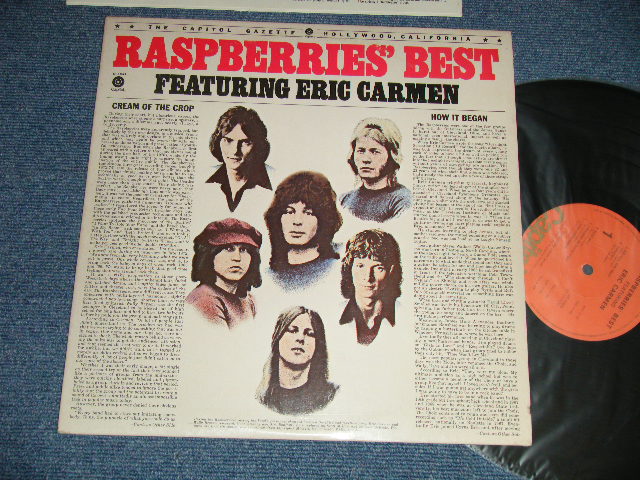 画像1: RASPBERRIES ( w/ ERIC CARMEN ) -  BEST: With Custom Inner Sleeve ( Matrix #  A) ST-1-11524-Z3  STERLING    B) ST-2-11524-Z4  STERLING ) (Ex++/Ex+++ B-1:Ex)  / 1976  US AMERICA ORIGINAL  "ORANGE with OLIVE GREEN 'CAPITOL' at Bottom  LABEL"   Used LP  