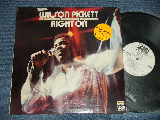 画像1: WILSON PICKETT - RIGHT ON (Matrix #   A) ST-A-691813-B LW  B) ST-A-691814-A LW)  ( Ex/MINT-  TEAROFC )  / 1970 US AMERICA  ORIGINAL "WHITE LABEL PROMO" 1st Press "1841 BROADWAY" Label  Used   LP  