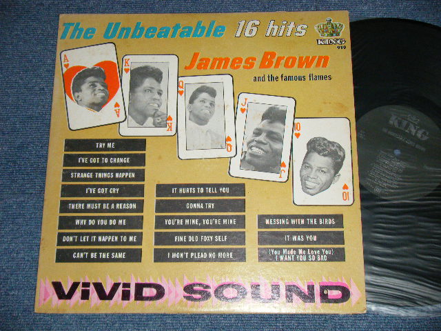 画像1: JAMES BROWN - UNBEATABLE 16 HITS (Reissue of "KING 5 TRY ME")  (Ex/EX++ BB, EDSP ) / 1964  US AMERICA ORIGINAL "BLACK with SILVER Print With CROWN on TOP Label"  MONO Used LP