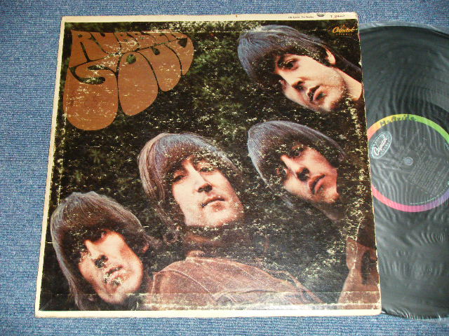 画像1: The BEATLES - RUBBER SOUL (      Matrix # A) T-1-2442-F11  B) T-2-2442-T6G) (VG+/Ex Looks*VG++  WOL, WOBC, ) / 1965 US AMERICA ORIGINAL "BLACK with RAINBOW Label" MONO Used LP5G