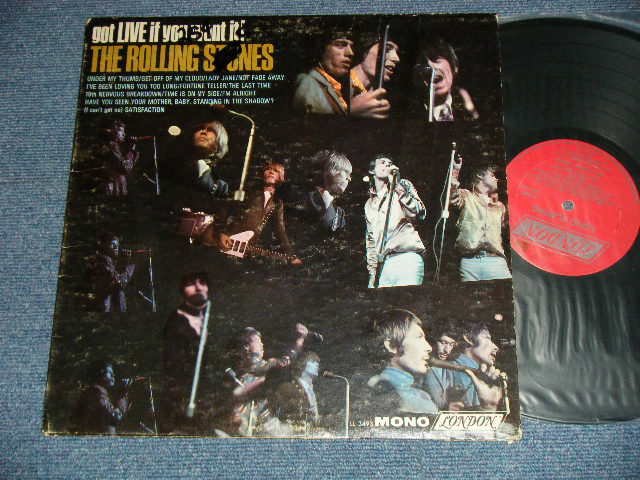 画像1: ROLLING STONES - GOT LIVE IF YOU WANT IT! ( Matrix #   A) ARL-7517-1D  ▵9823 ,B) ARL-7518-1E  ▵9823-x ) ( Ex/Ex Looks:VG+++ WOFC)  /  1966 US AMERICA  ORIGINAL "RED Label with Boxed LONDON" MONO Used LP