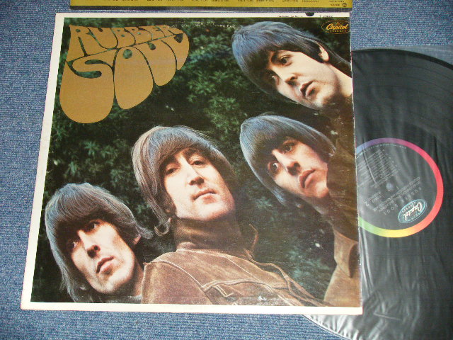 画像1: The BEATLES - RUBBER SOUL (      Matrix #    A) T1-2442-T6G  B) T2-2442-P1G) (Ex+/Ex+++ A-1,2: Ex+ ) / 1965 US AMERICA ORIGINAL "BLACK with RAINBOW Label" MONO Used LP