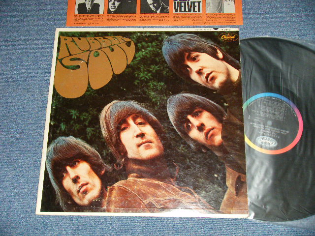 画像1: The BEATLES - RUBBER SOUL (      Matrix # A) T-1-2442-F11  B) T-2-2442-G-12) (Ex+/Ex+++  Looks:Ex+ ) / 1965 US AMERICA ORIGINAL "BLACK with RAINBOW Label" MONO Used L