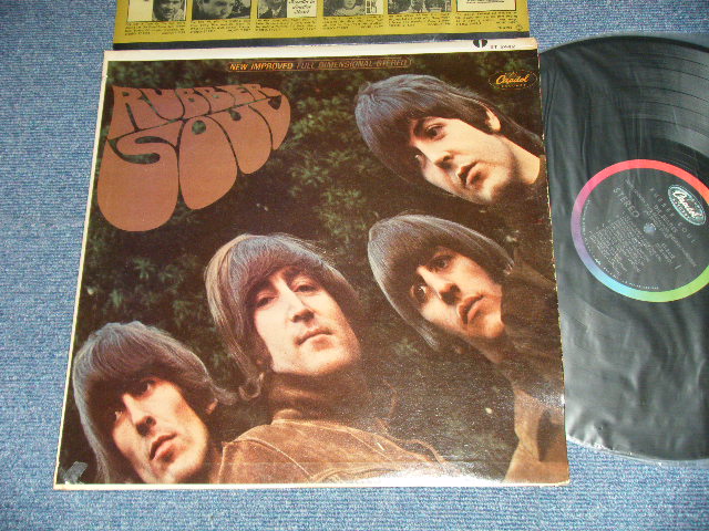 画像1: The BEATLES - RUBBER SOUL ( Matrix #A) ST-1--2442-W4P  B) ST-2--2442-X5P ) ( Ex++/Ex+++ Looks:Ex+  ) / 1965 US AMERICA ORIGINAL 1st Press "BLACK with RAINBOW Label"  STEREO Used LP 