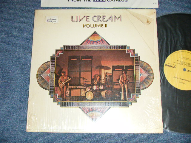 画像1: CREAM - LIVE CREAM VOLUME II (Matrix #  A) ST-C-722455A ▵16799  B) ST-C-22456AA ▵16799-X  PR )  (Ex++/Ex++)  / 1972 US AMERICA ORIGINAL 1st Press "YELLOW with 1841 BROADWAY Label"  Used LP 