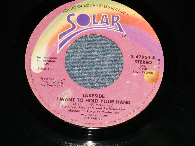 画像1: LAKESIDE - I WANT TO HOLD YOUR HAND : MAGIC MOMENTS  ( Ex+/Ex+ )  / 1981  US AMERICA ORIGINAL Used  45 rpm 7" Single  