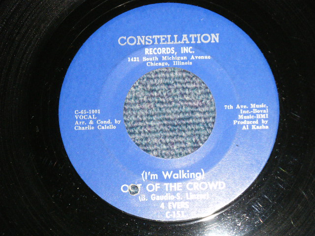 画像1: 4 EVERS - (I'm Walking) OUT OF THE CROWD : STORMY  (Ex Looks:Ex++/Ex Looks:Ex++) / 1965 US AMERICA ORIGINAL Used  7"Single 