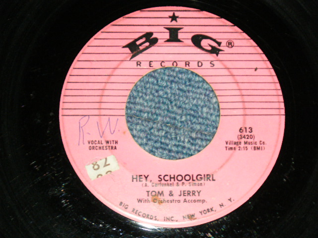 画像1: TOM & JERRY (SIMON & GARFUNKEL)  -  HEY SCHOOL GIRL : DANCIN' WILD ( Ex/Ex STOL, WOL) / 1957  US AMERICA  ORIGINAL  Used 7" Single 