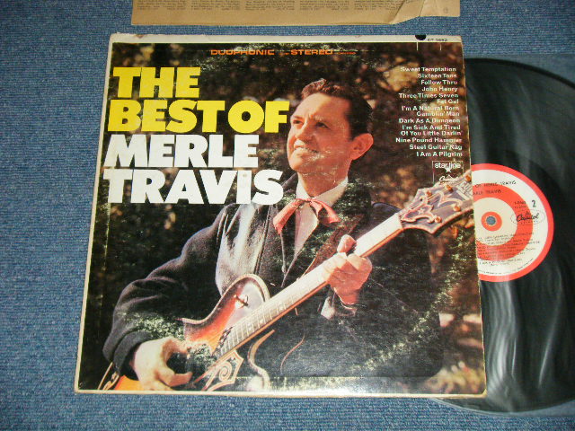 画像1: MERLE TRAVIS  - THE BEST OF( Ex-/Ex+++) / 1967 US AMERICA  ORIGINAL "WHITE & RED TARGET Label" DUOPHONIC  STEREO   Used LP 